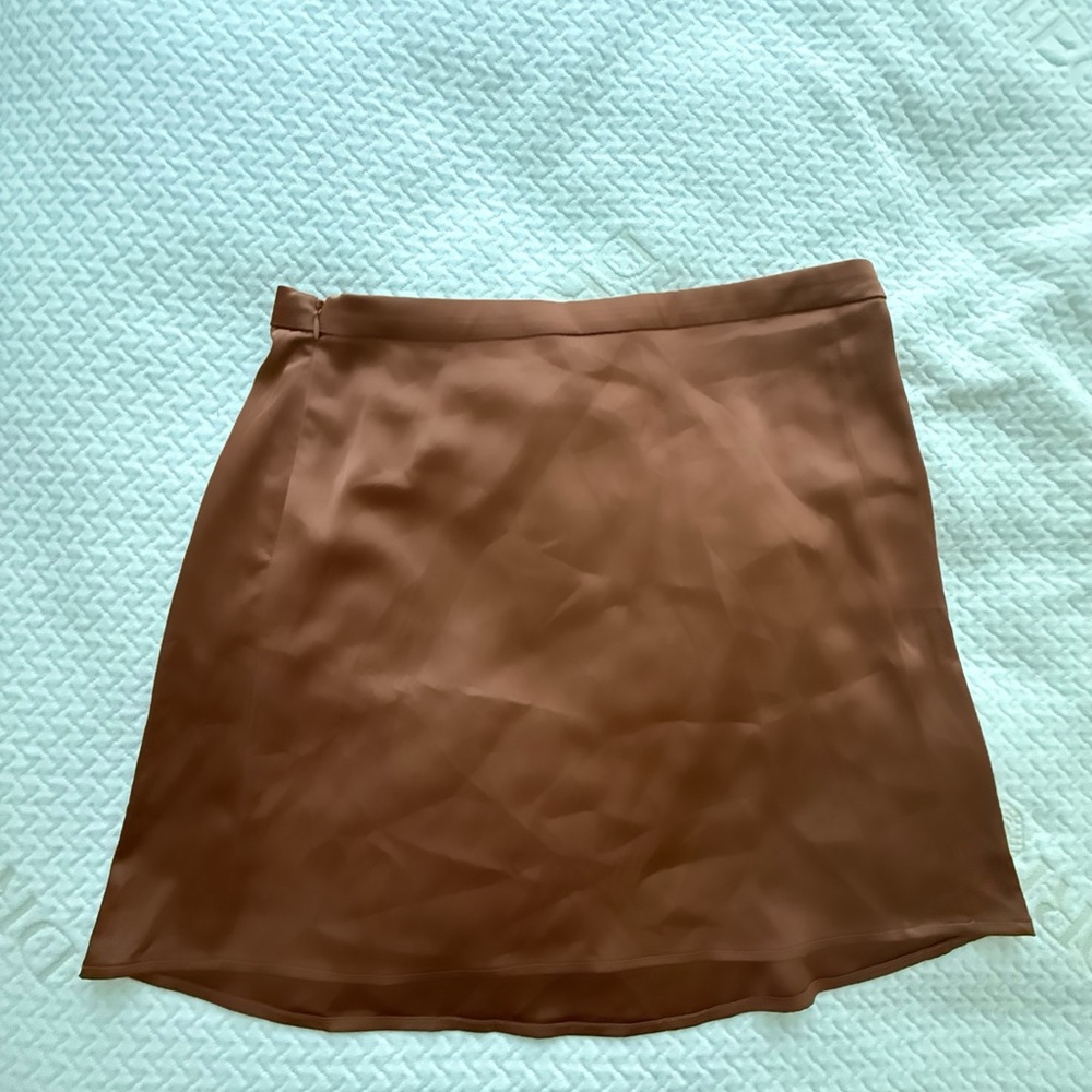 Dynamite Chocolate Brown Midi Skirt